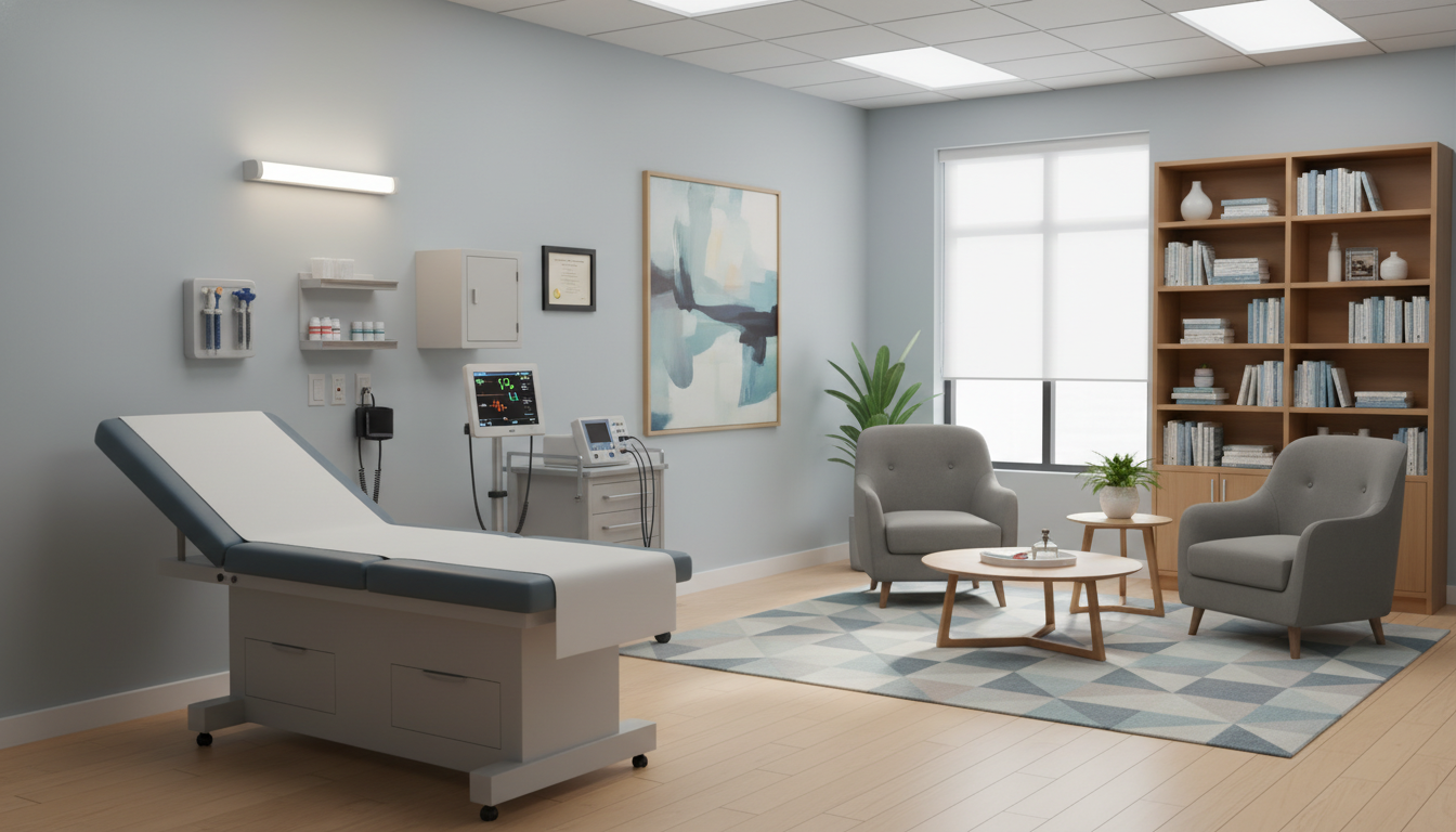 Modern integrated med-psych private practice exam room setup - med psych residency for Starting a Private Practice in Medicin