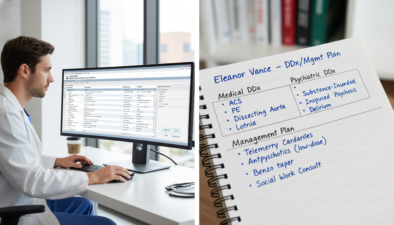 Resident practicing Step 3 CCS cases with medicine and psychiatry integration Resident practicing Step 3 CCS cases with medicine and psychiatry integration - med psych residency for USMLE Step 3 Preparat