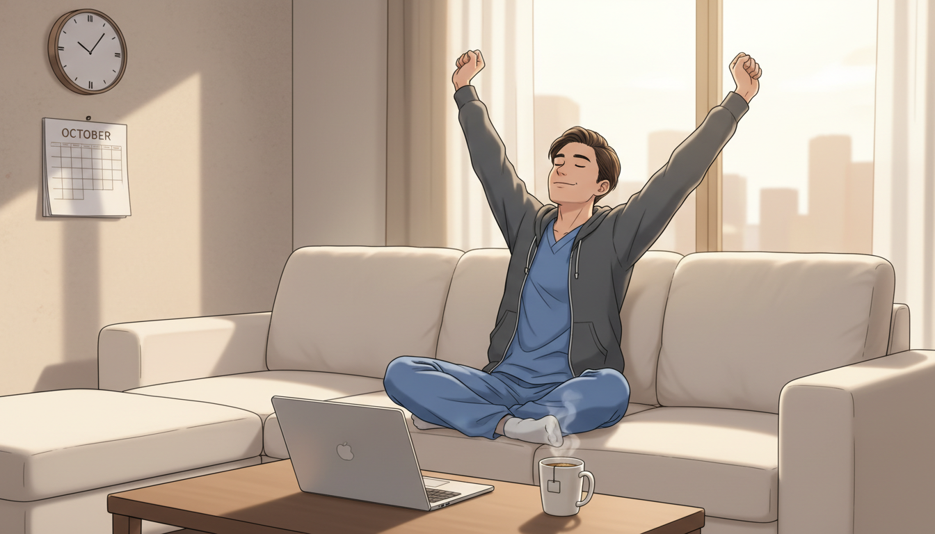 Tired medicine-psychiatry resident practicing self-care at home Tired medicine-psychiatry resident practicing self-care at home - med psych residency for Managing Residency Work Hours in Me