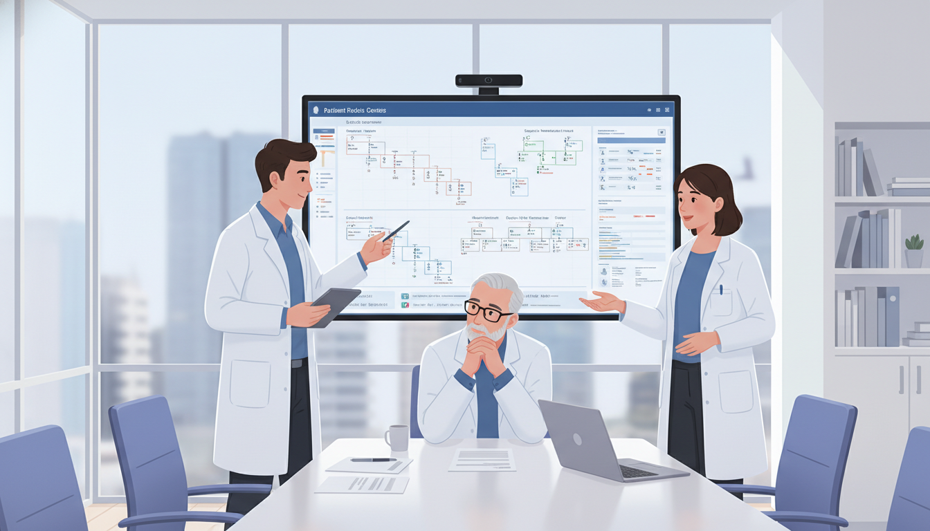 Medical genetics team reviewing cases in multidisciplinary conference Medical genetics team reviewing cases in multidisciplinary conference - medical genetics residency for Away Rotation Strategy