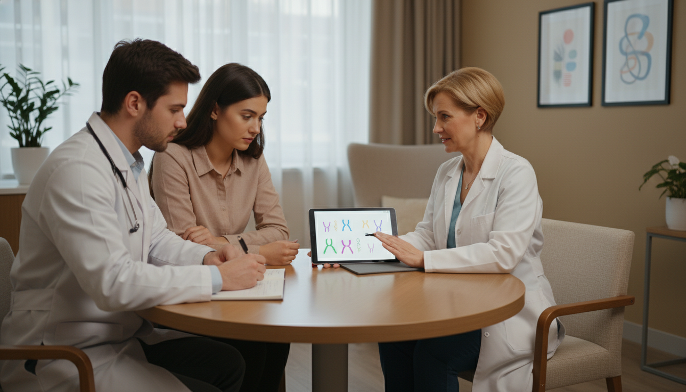 Medical genetics attending counseling a family, with a student observing Medical genetics attending counseling a family, with a student observing - medical genetics residency for Excelling in Clinic