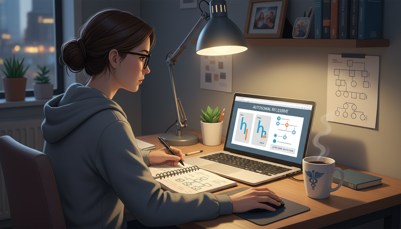 Medical student using digital flashcards and genetics diagrams Medical student using digital flashcards and genetics diagrams - medical genetics residency for Surviving First Year of Med S