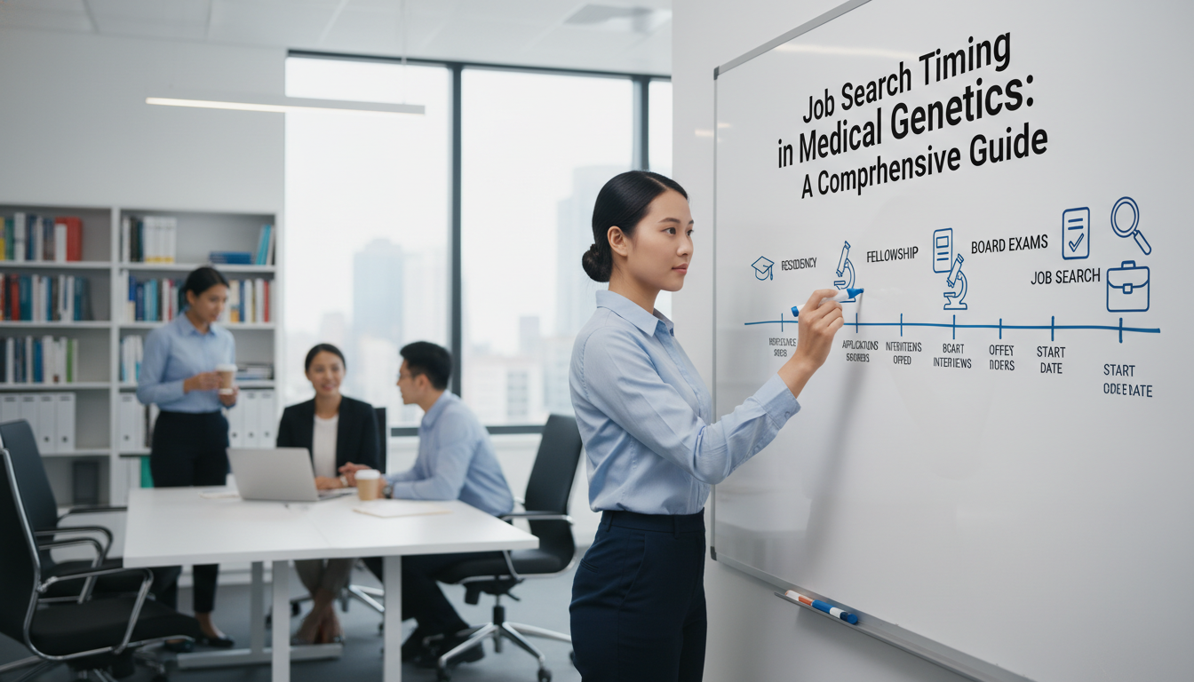 Timeline planning for genetics job search Timeline planning for genetics job search - medical genetics residency for Job Search Timing in Medical Genetics: A Comprehen