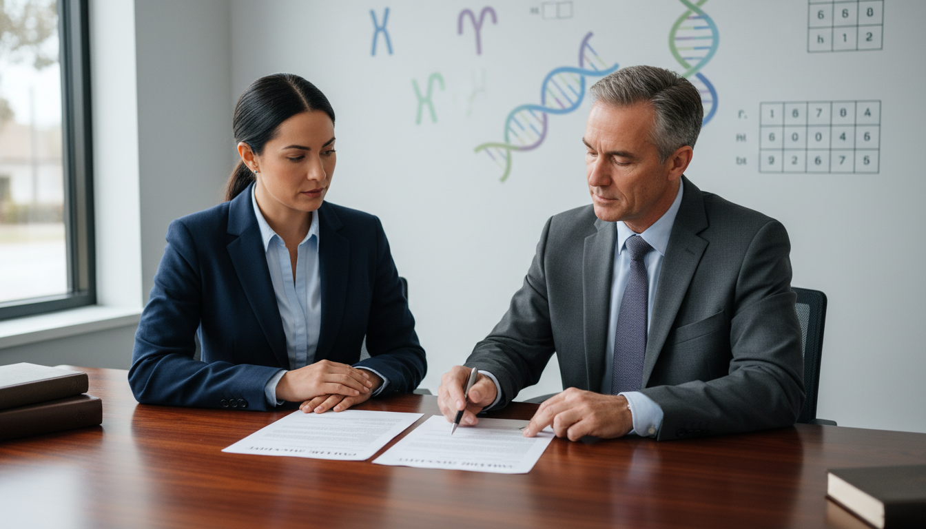 Medical genetics attending discussing malpractice insurance with an advisor - medical genetics residency for Malpractice Insu