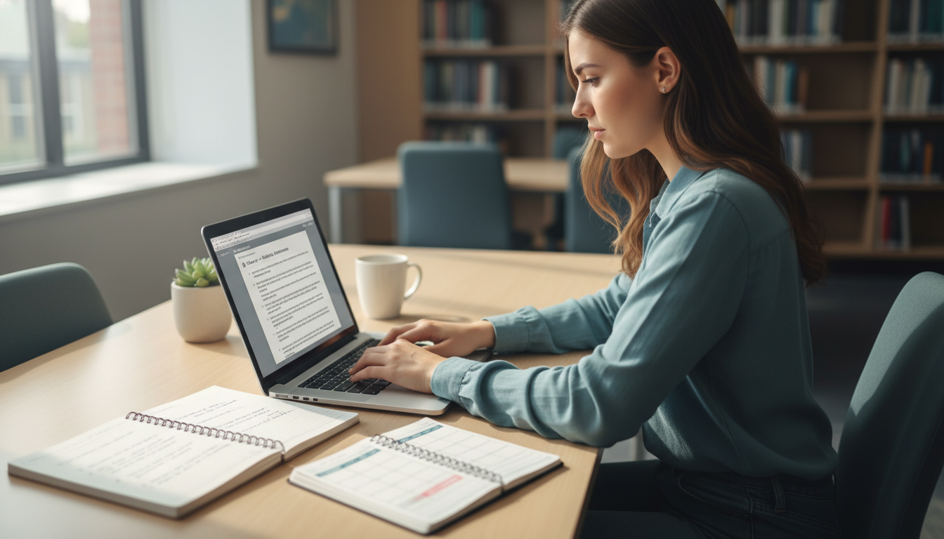 Medical student drafting pre-match emails in a quiet study space Medical student drafting pre-match emails in a quiet study space - medical genetics residency for Pre-Match Communication in