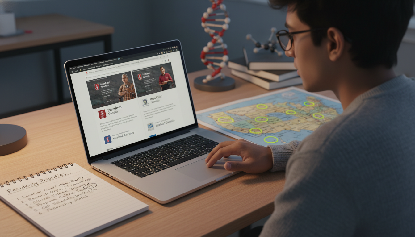 Medical student mapping out residency program preferences - medical genetics residency for Program Selection Strategy in Medi