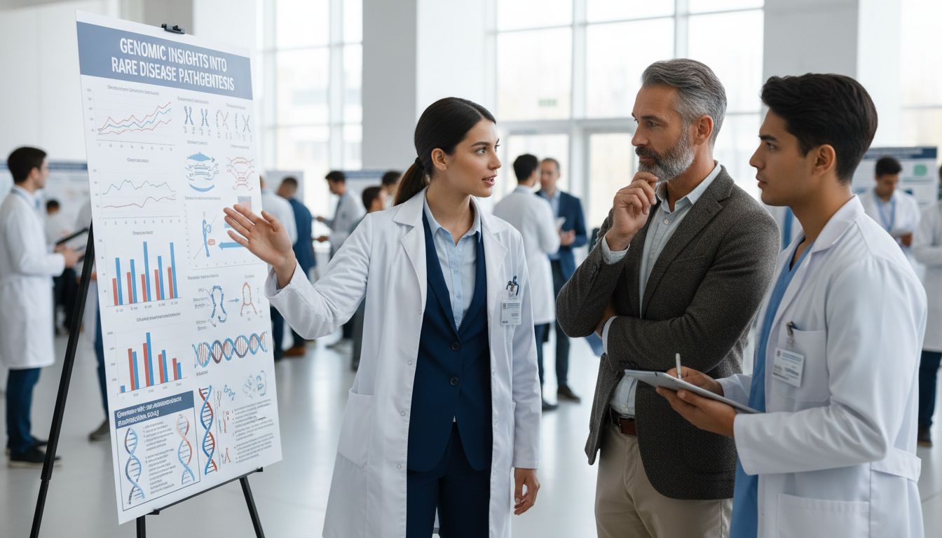 Medical genetics resident presenting a research poster - medical genetics residency for Research Profile Building in Medical