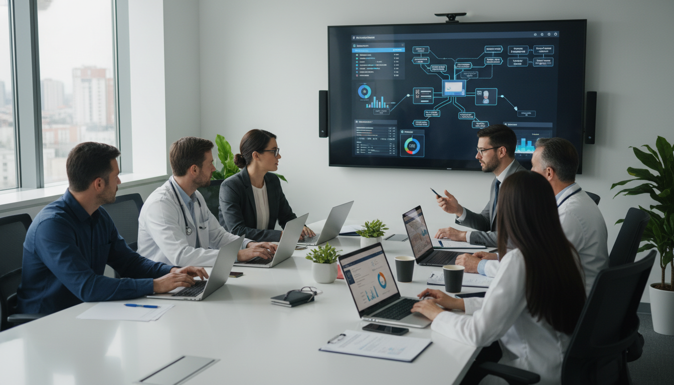 Resident collaborating with IT and quality team on clinical workflow redesign Resident collaborating with IT and quality team on clinical workflow redesign - clinical informatics fellowship for CV Buildi