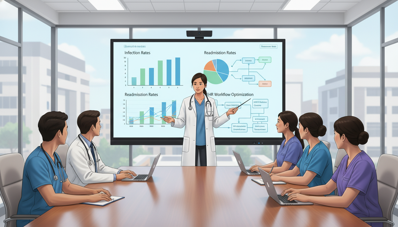 Resident presenting clinical informatics project dashboard Resident presenting clinical informatics project dashboard - clinical informatics fellowship for Letters of Recommendation in