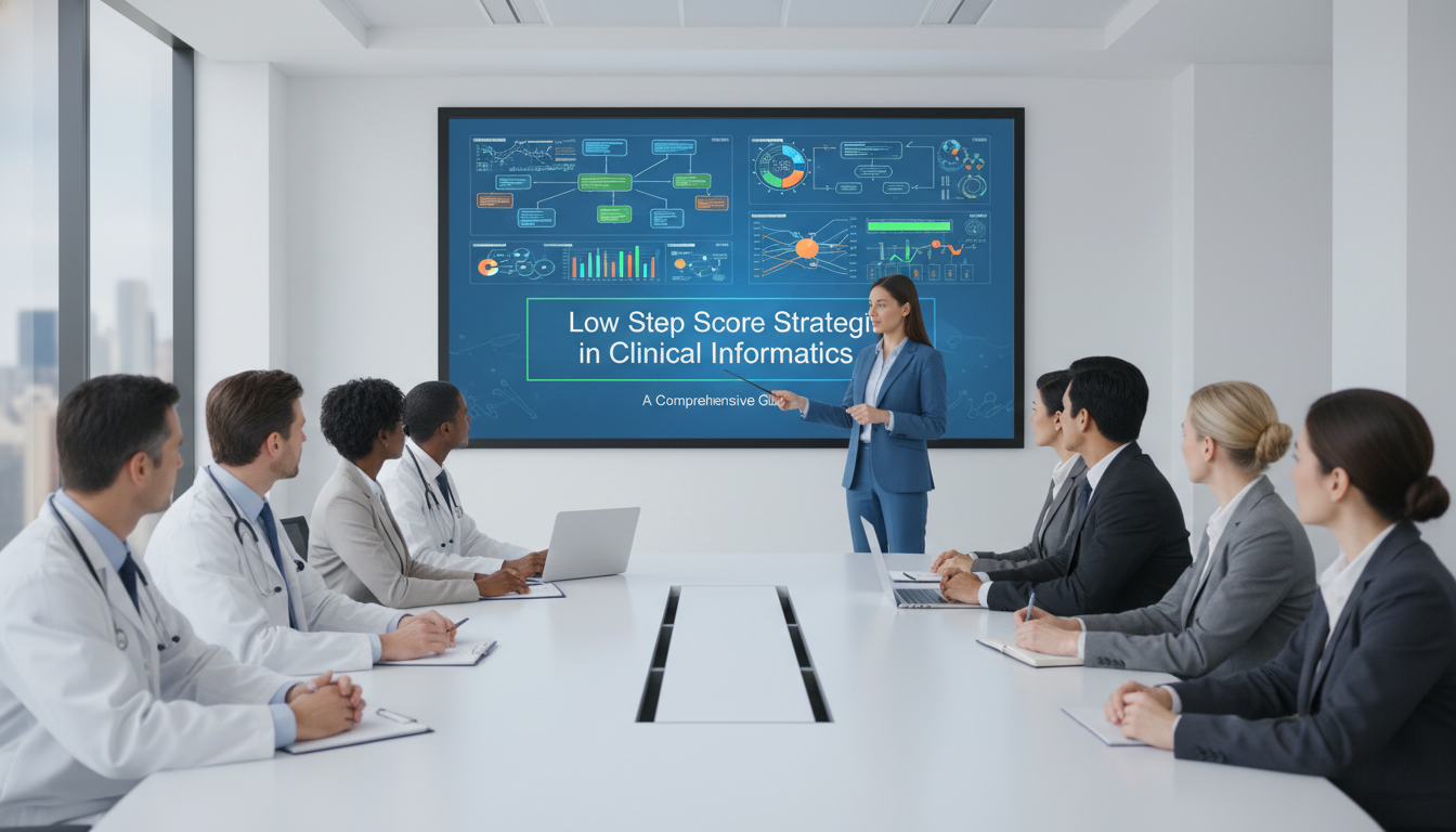 Clinical informatics fellow presenting data at a multidisciplinary meeting - clinical informatics fellowship for Low Step Sco