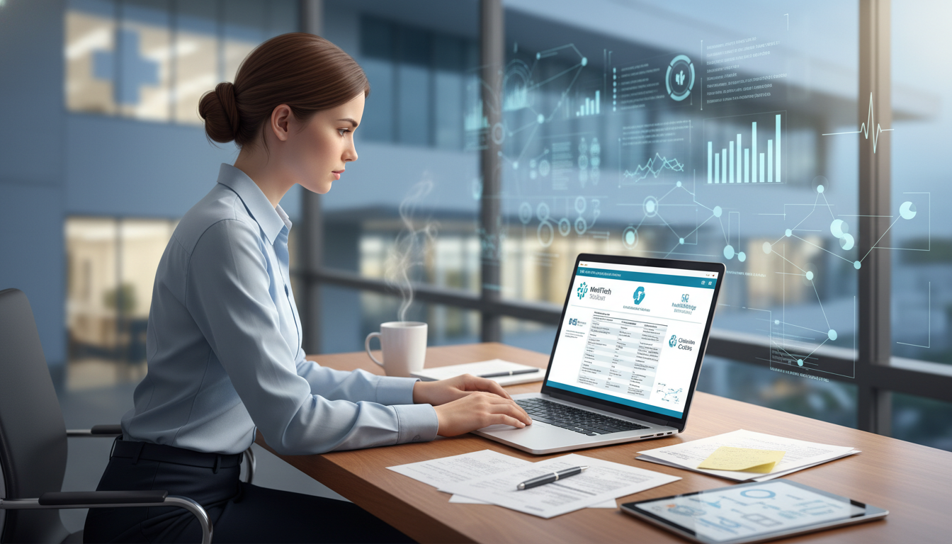 Prospective clinical informatics fellow evaluating program options on a laptop Prospective clinical informatics fellow evaluating program options on a laptop - clinical informatics fellowship for Identify
