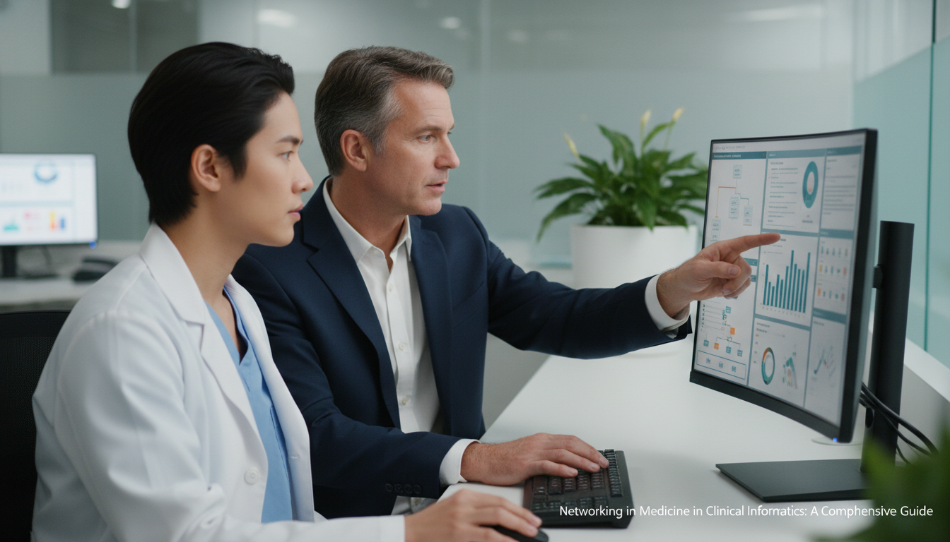 Resident physician meeting with a clinical informatics mentor Resident physician meeting with a clinical informatics mentor - clinical informatics fellowship for Networking in Medicine in