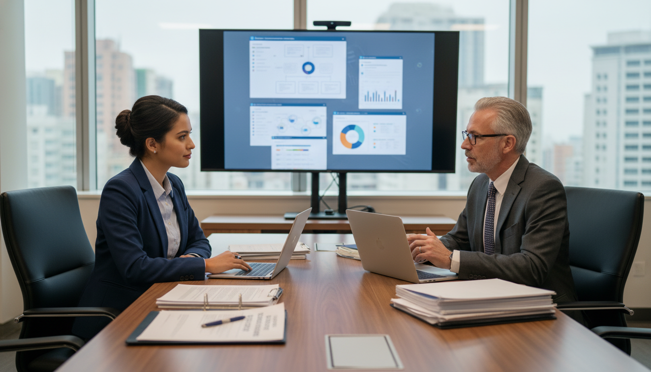 Clinical informatics fellow speaking with a program director during an interview - clinical informatics fellowship for Questi