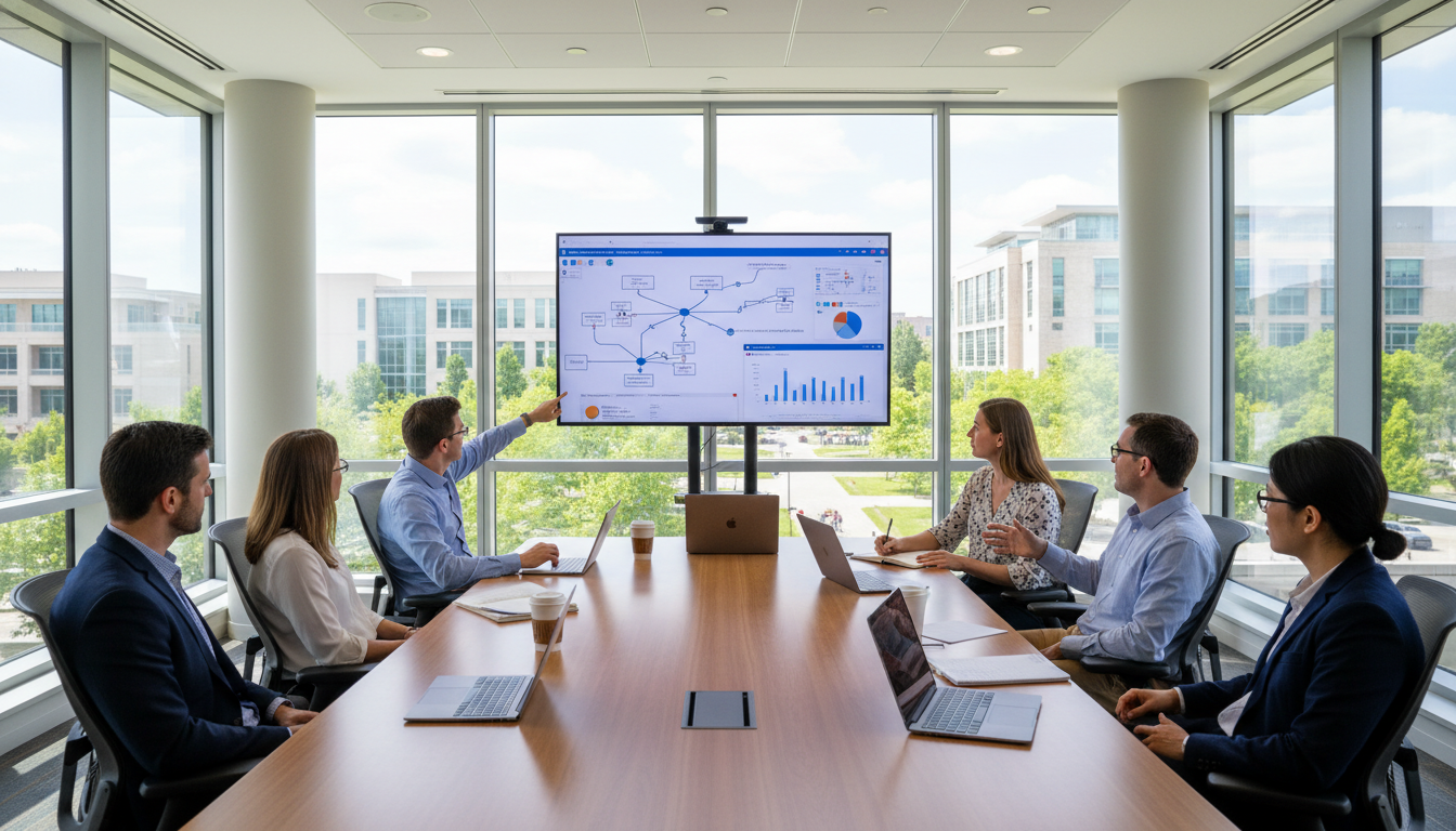 Clinical informatics fellows collaborating in a meeting Clinical informatics fellows collaborating in a meeting - clinical informatics fellowship for Work-Life Balance Assessment in