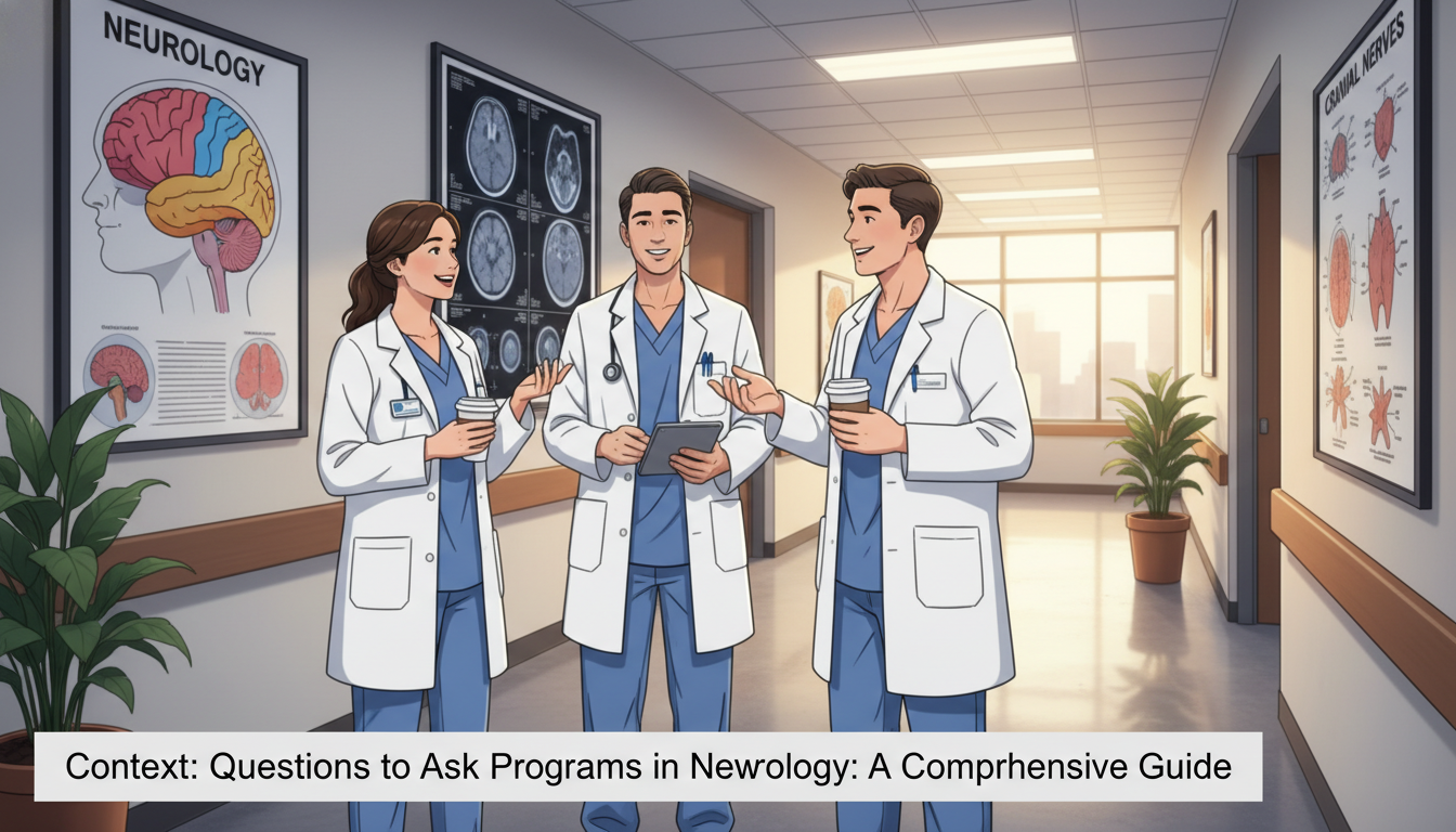 Neurology residents discussing their training experience - neurology residency for Questions to Ask Programs in Neurology: A