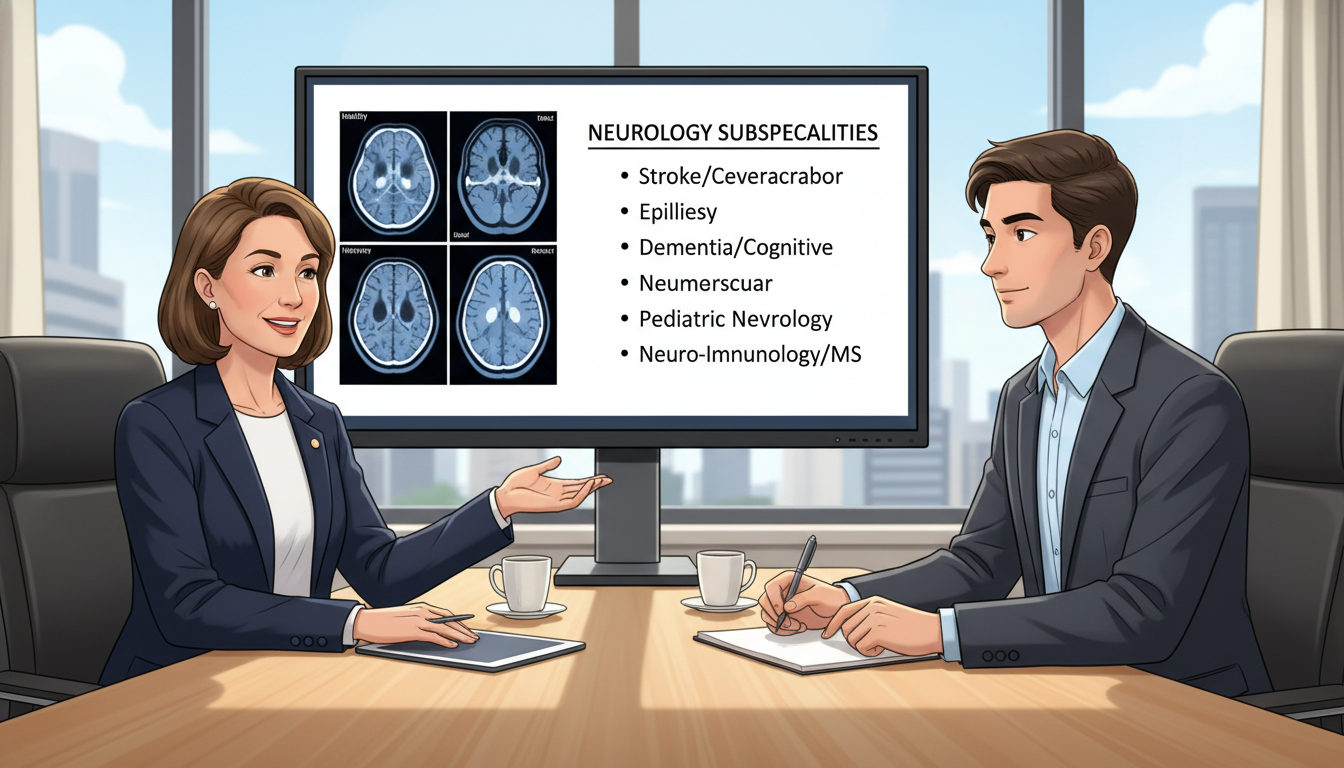 Neurology residency program director discussing visa options with an IMG applicant - neurology residency for Visa Navigation