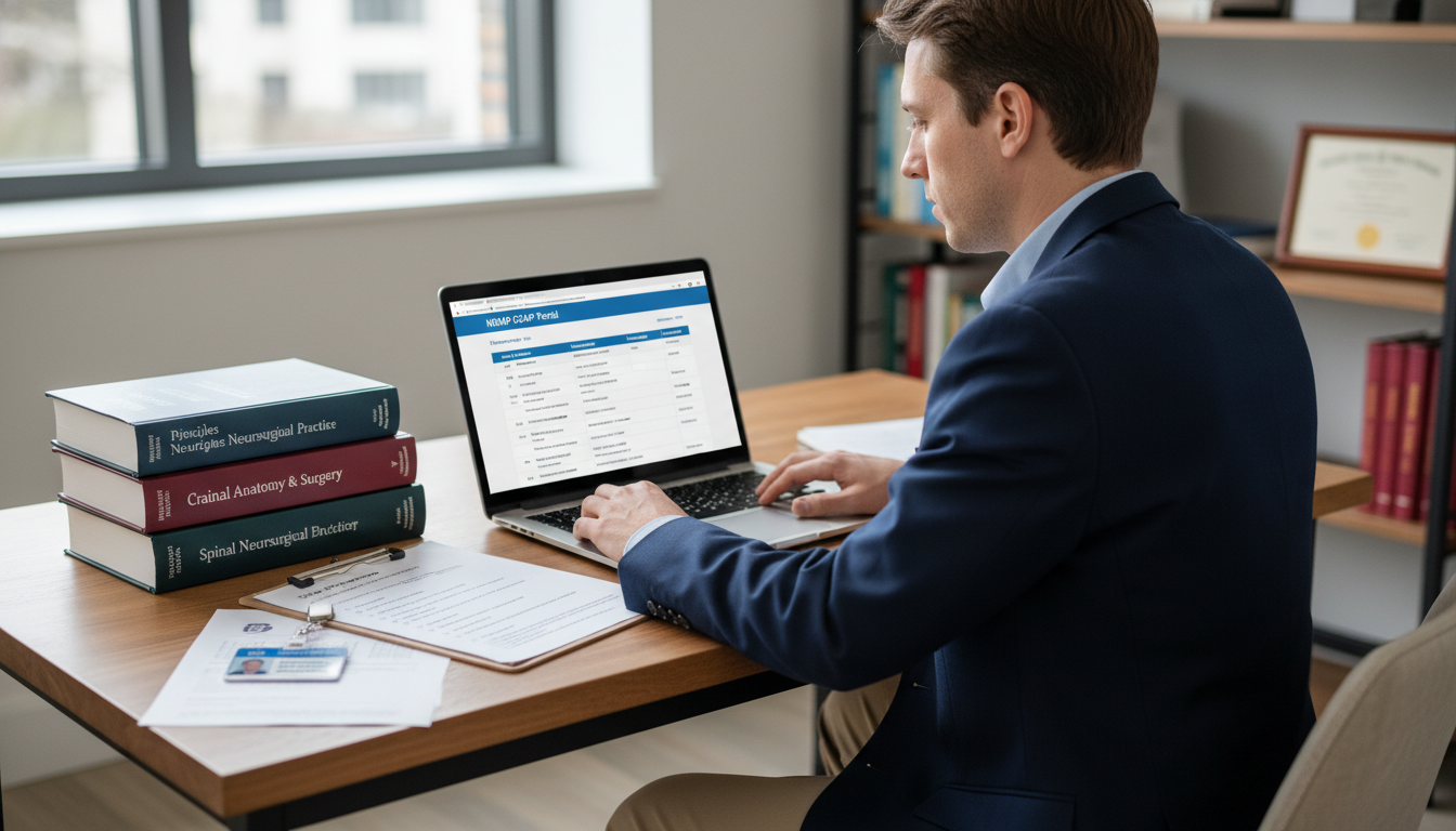 Medical student reviewing SOAP neurosurgery options on laptop - neurosurgery residency for SOAP Preparation in Neurosurgery: