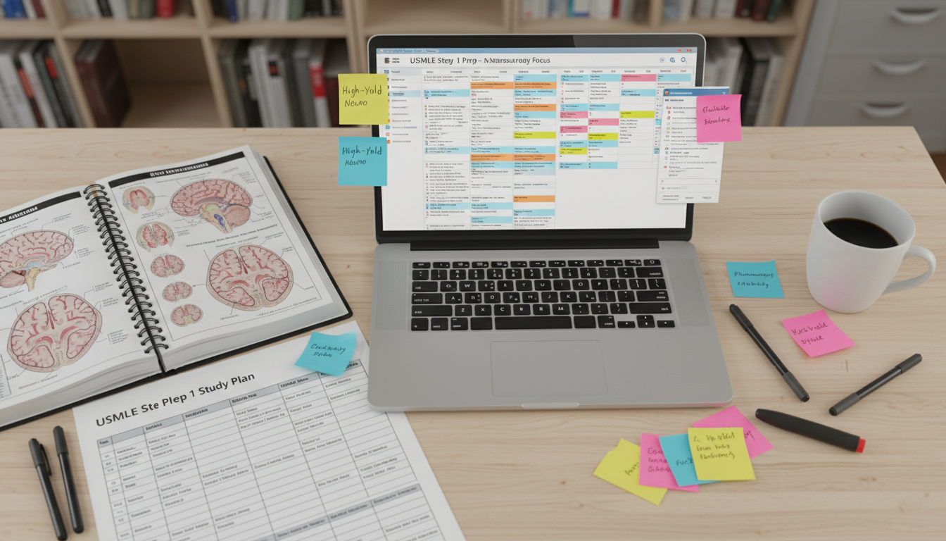 Study schedule planning for USMLE Step 1 with a focus on neurosurgery - neurosurgery residency for USMLE Step 1 Preparation i