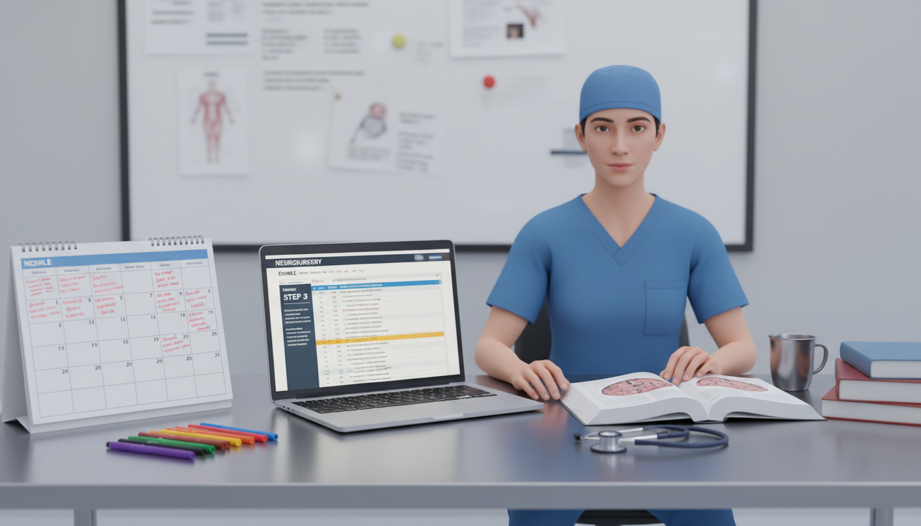 Neurosurgery resident planning Step 3 study schedule - neurosurgery residency for USMLE Step 3 Preparation in Neurosurgery: A