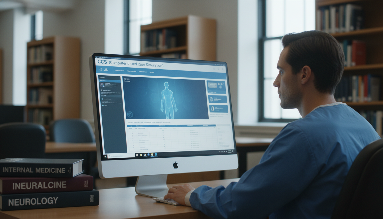 Neurosurgery resident practicing CCS cases for Step 3 - neurosurgery residency for USMLE Step 3 Preparation in Neurosurgery: