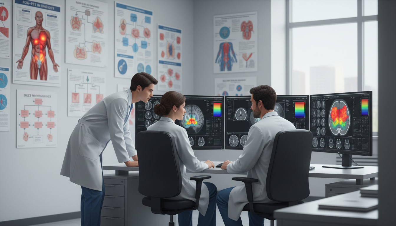 Nuclear medicine physician reading PET-CT in academic center Nuclear medicine physician reading PET-CT in academic center - nuclear medicine residency for Academic vs Private Practice in