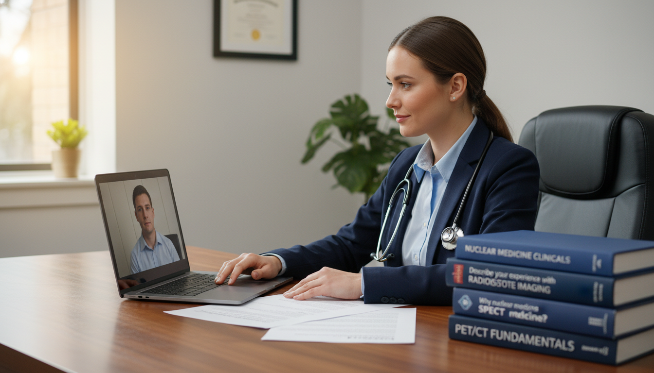 Nuclear medicine resident practicing interview skills Nuclear medicine resident practicing interview skills - nuclear medicine residency for Pre-Interview Preparation in Nuclear M