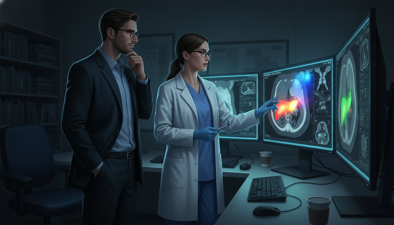 Nuclear medicine residents discussing PET/CT scans with an attending physician Nuclear medicine residents discussing PET/CT scans with an attending physician - nuclear medicine residency for How to Resear