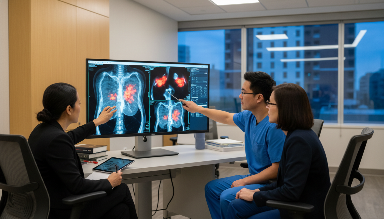 Multidisciplinary nuclear medicine team discussing complex PET-CT case Multidisciplinary nuclear medicine team discussing complex PET-CT case - nuclear medicine residency for Addressing Red Flags