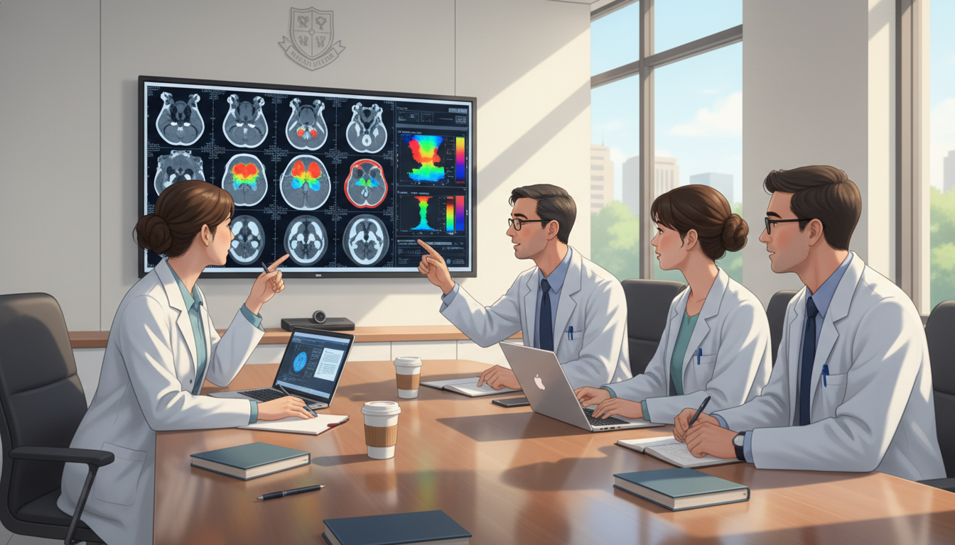 Nuclear medicine residents in group discussion during conference Nuclear medicine residents in group discussion during conference - nuclear medicine residency for Resident Turnover Warning S