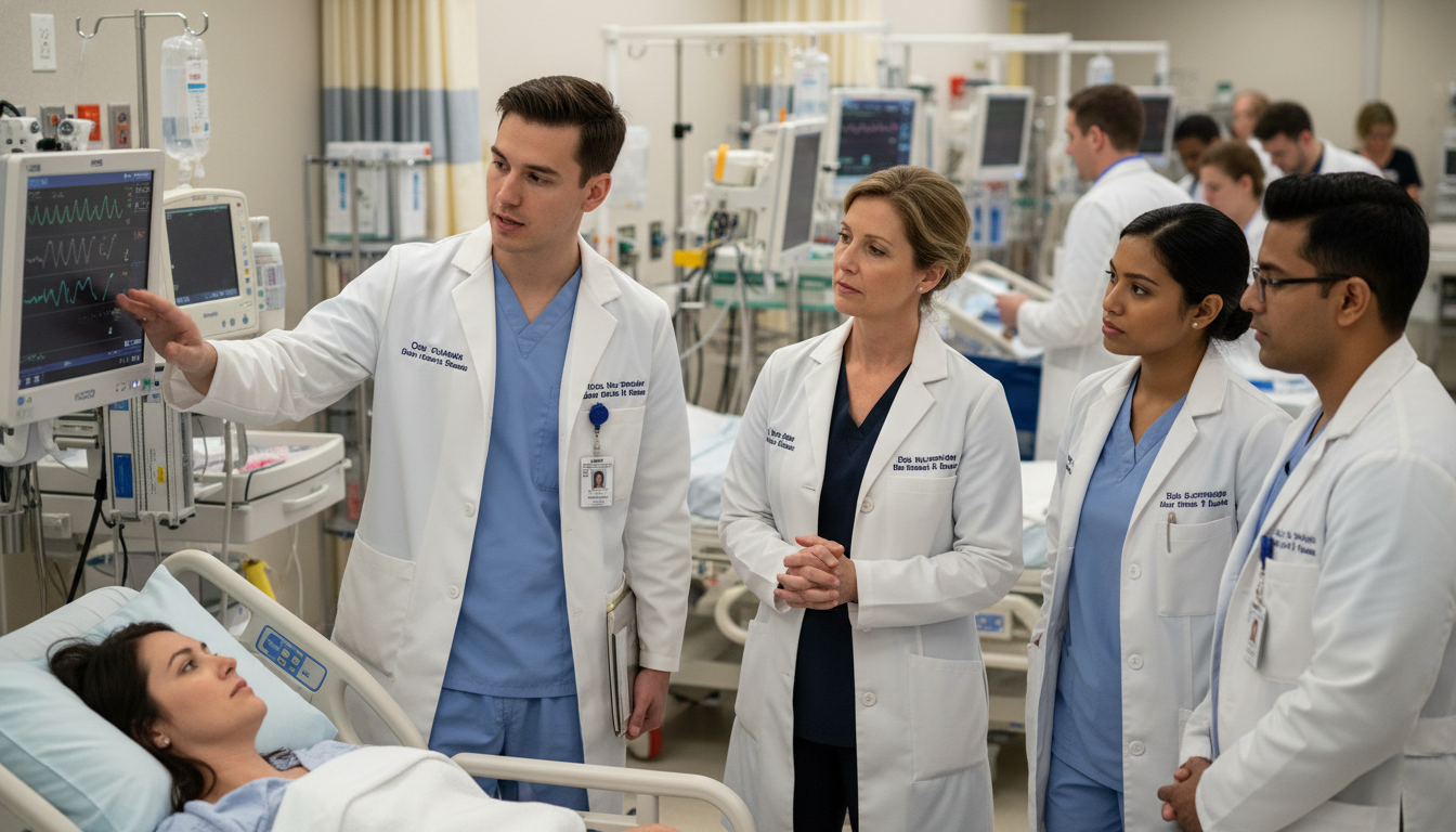 Medical student presenting to OB GYN residents on labor and delivery during away rotation Medical student presenting to OB GYN residents on labor and delivery during away rotation - OB GYN residency for Away Rotatio