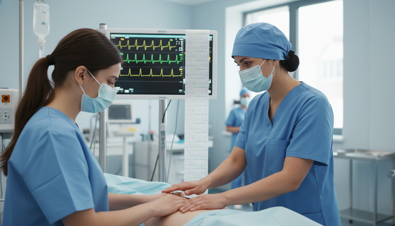 Obstetrician and medical student in labor and delivery Obstetrician and medical student in labor and delivery - OB GYN residency for Choosing a Medical Specialty in Obstetrics & Gy