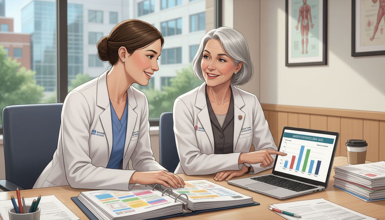 OB GYN resident discussing subspecialty options with mentor OB GYN resident discussing subspecialty options with mentor - OB GYN residency for Fellowship Preparation in Obstetrics & Gyn