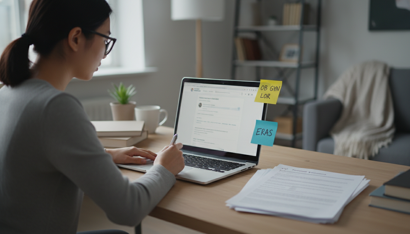 Medical student preparing ERAS application and organizing letters of recommendation Medical student preparing ERAS application and organizing letters of recommendation - OB GYN residency for Letters of Recomme