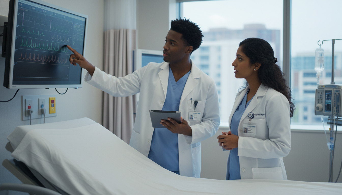 OB GYN resident and student working together on labor and delivery - OB GYN residency for Low Step Score Strategies in Obstet