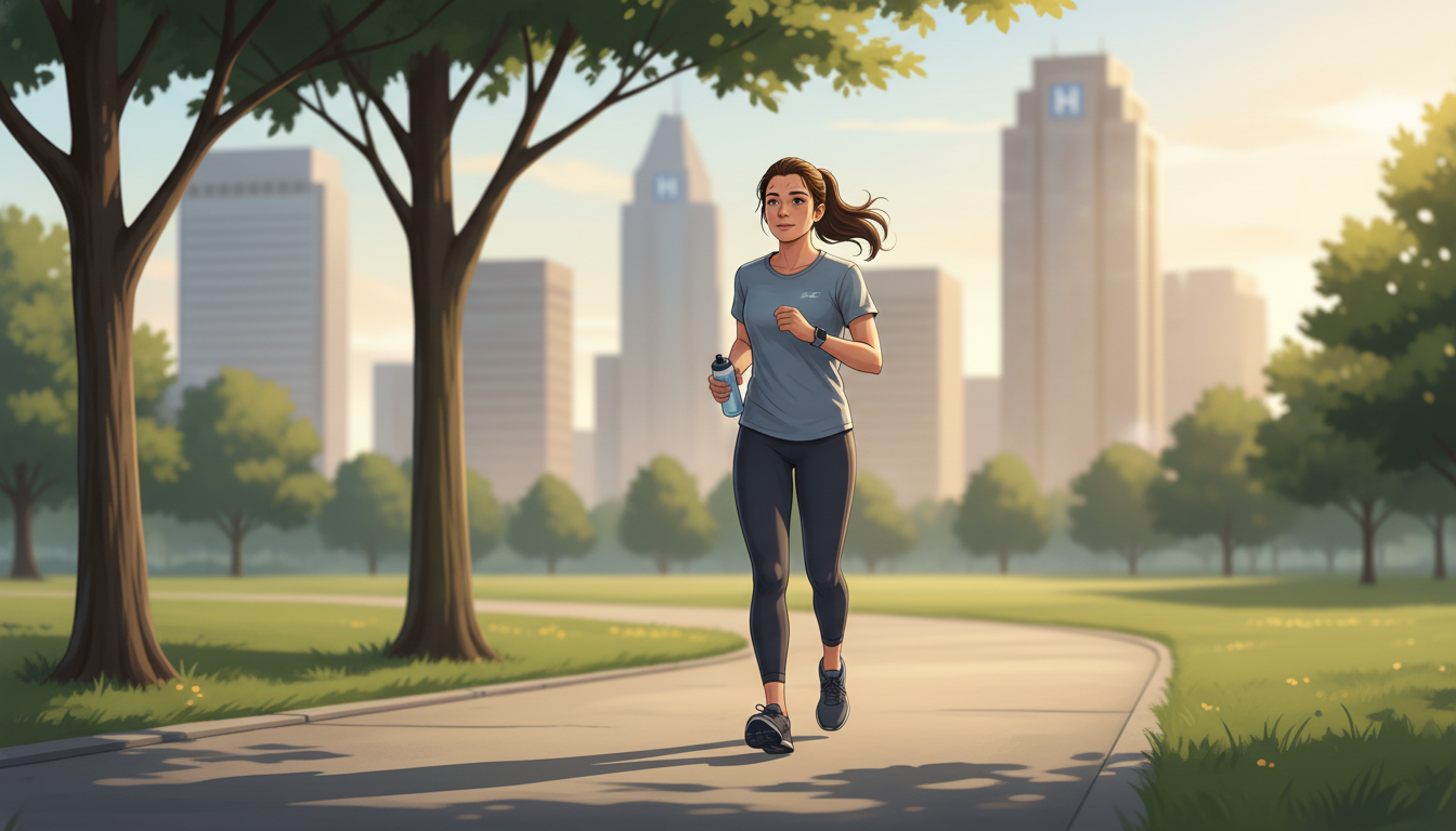 OB GYN resident enjoying personal time on a day off outside a hospital OB GYN resident enjoying personal time on a day off outside a hospital - OB GYN residency for Work-Life Balance Assessment in