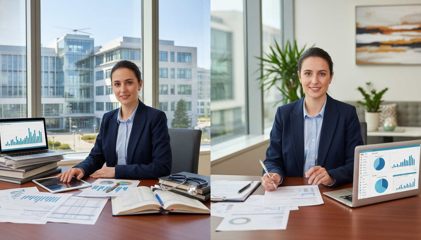 Ophthalmologist reviewing financial and career options Ophthalmologist reviewing financial and career options - ophthalmology residency for Academic vs Private Practice in Ophthalm