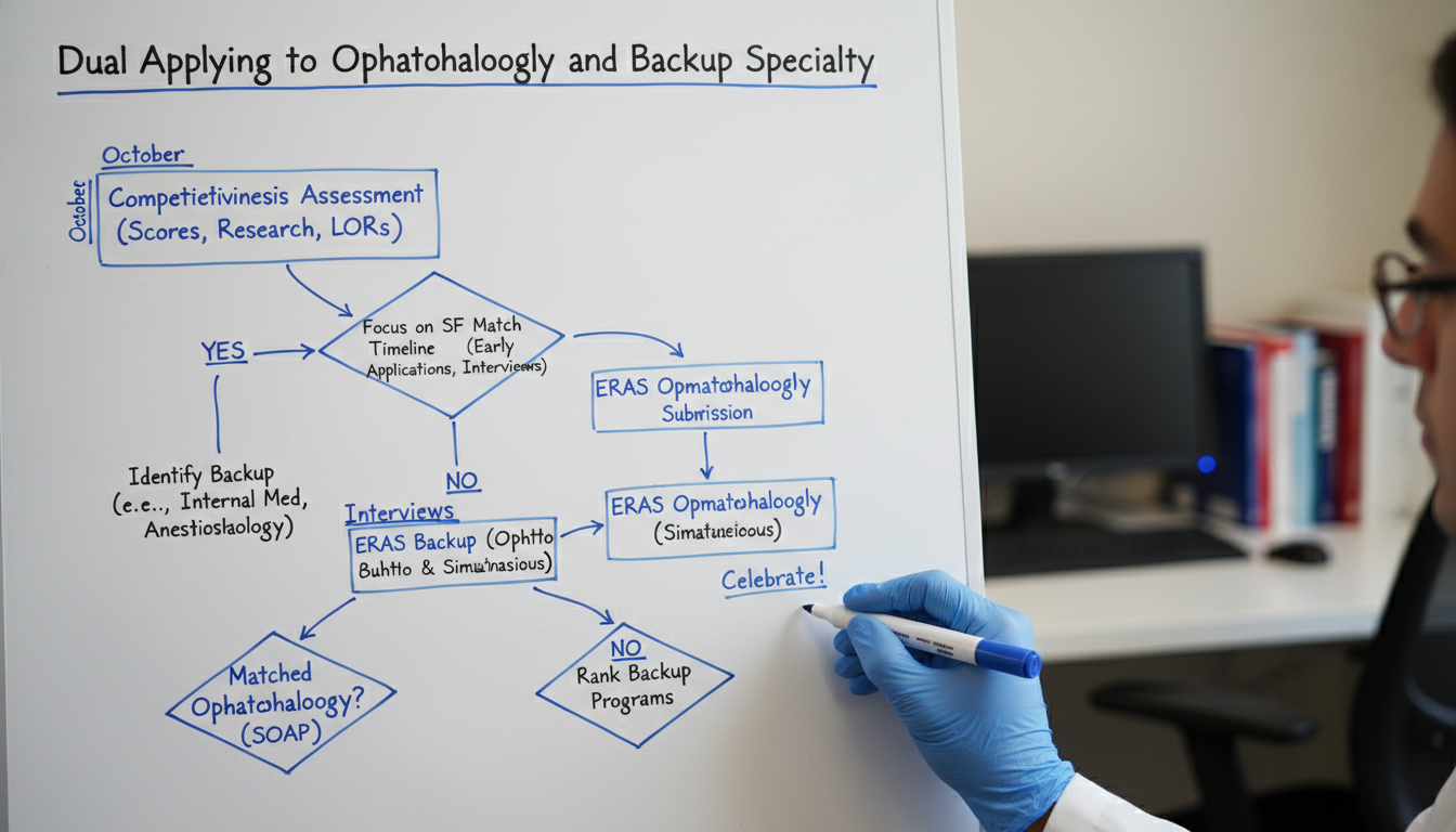 Flowchart for dual applying to ophthalmology and backup specialty Flowchart for dual applying to ophthalmology and backup specialty - ophthalmology residency for Backup Specialty Planning in