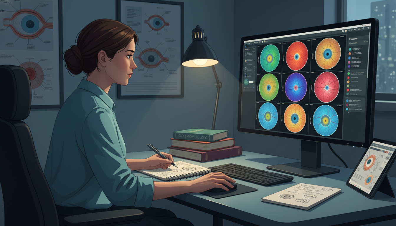 Resident practicing image-based ophthalmology exam questions - ophthalmology residency for Board Exam Study Resources in Opht