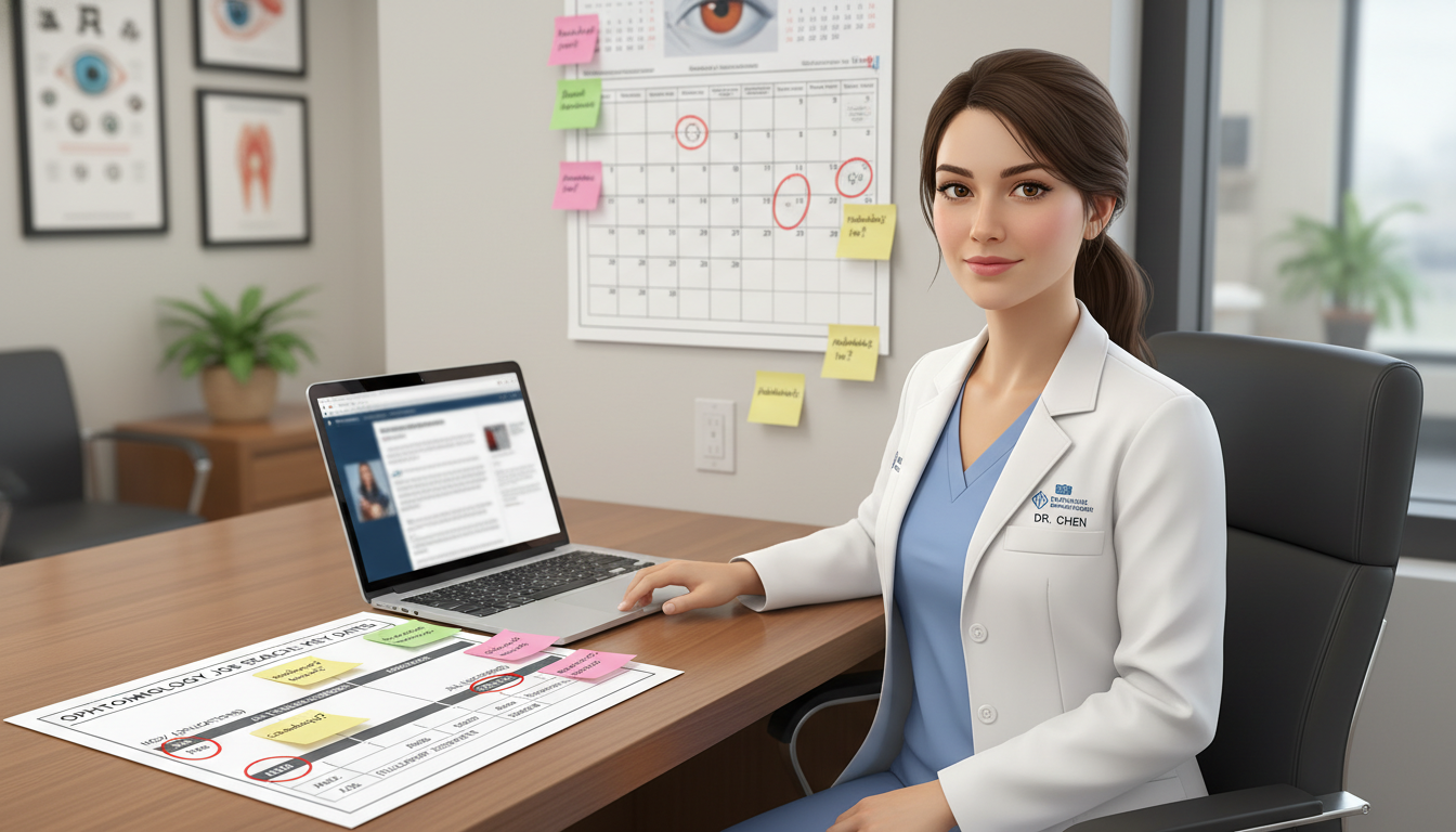 Ophthalmology fellow planning career timeline and job search milestones - ophthalmology residency for Job Search Timing in Op