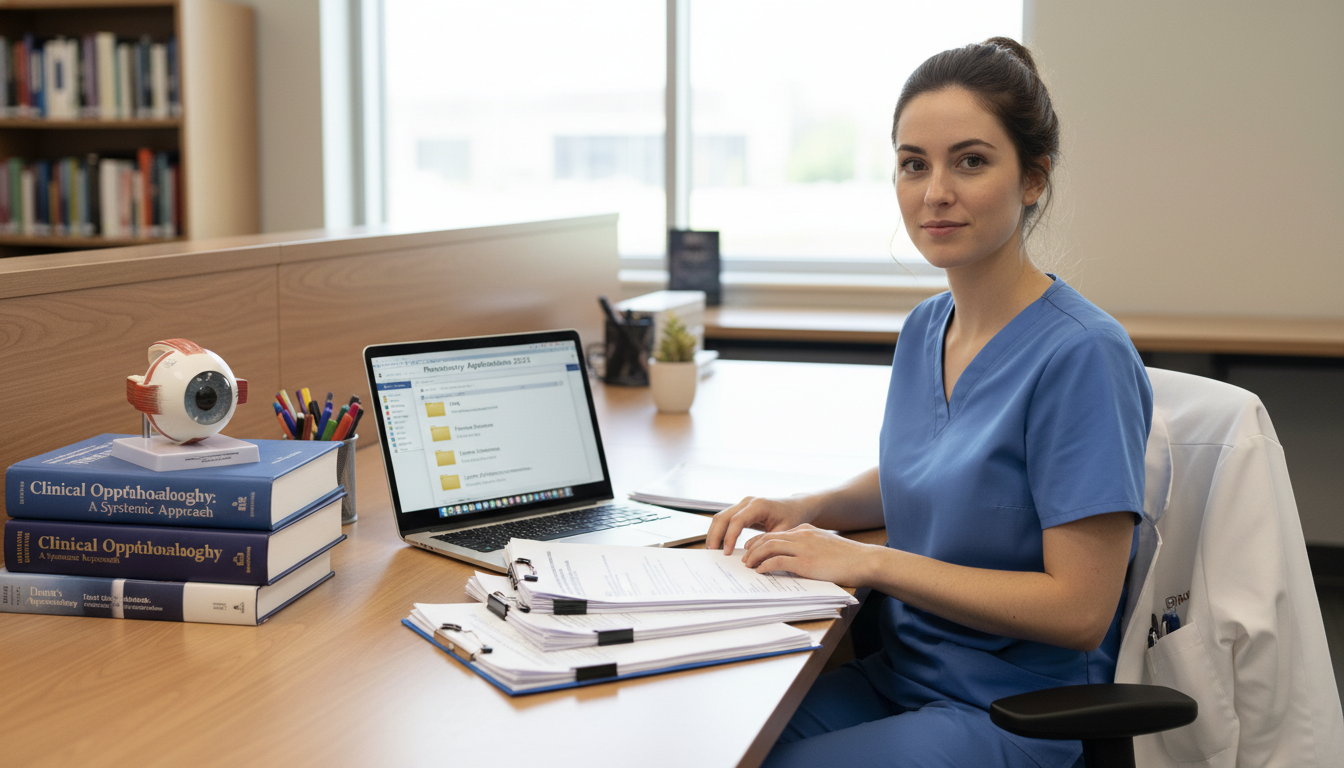 Resident compiling documents for ophthalmology residency applications - ophthalmology residency for Letters of Recommendation