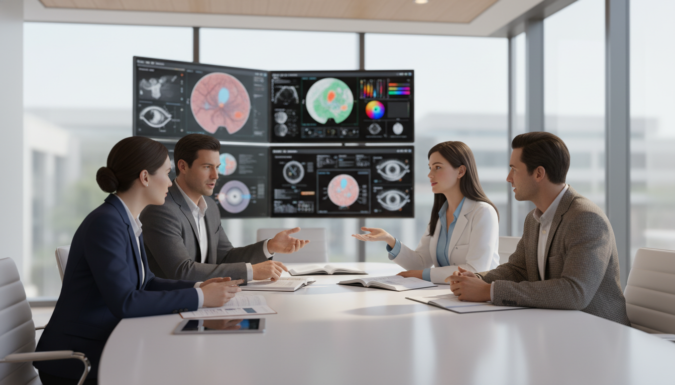 Ophthalmology subspecialists in collaborative discussion - ophthalmology residency for Physician Salary by Specialty in Ophth