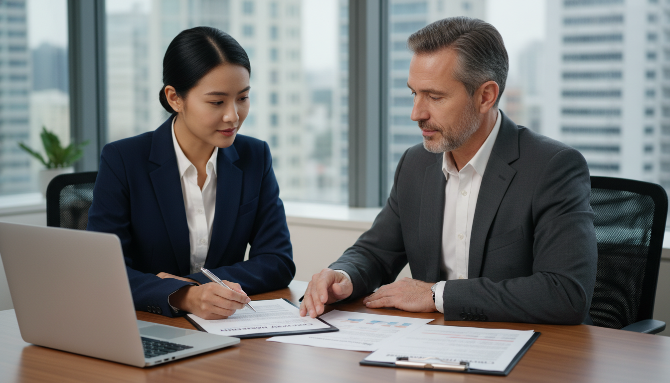 Ophthalmologist discussing employment contract with advisor - ophthalmology residency for Physician Salary by Specialty in Op