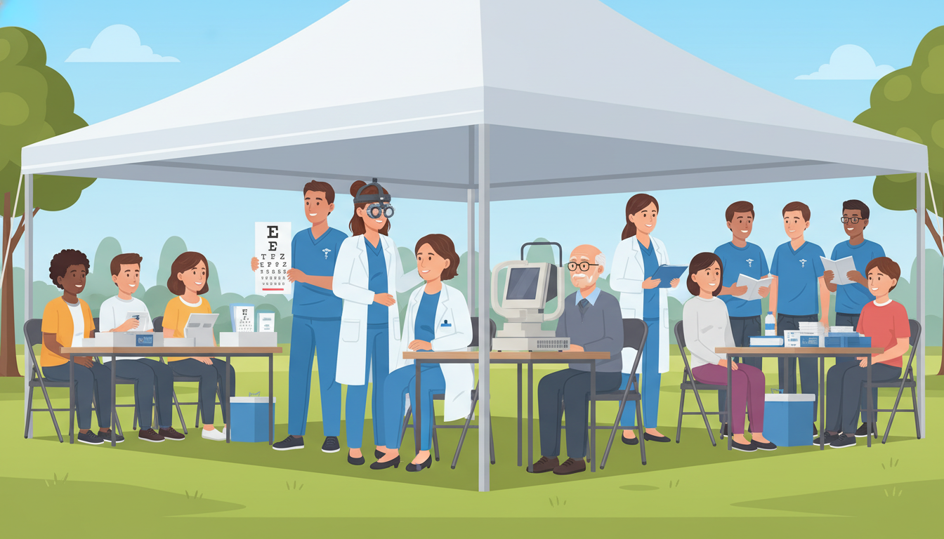 Community vision screening event for underserved patients - ophthalmology residency for Pre-Med Preparation in Ophthalmology: