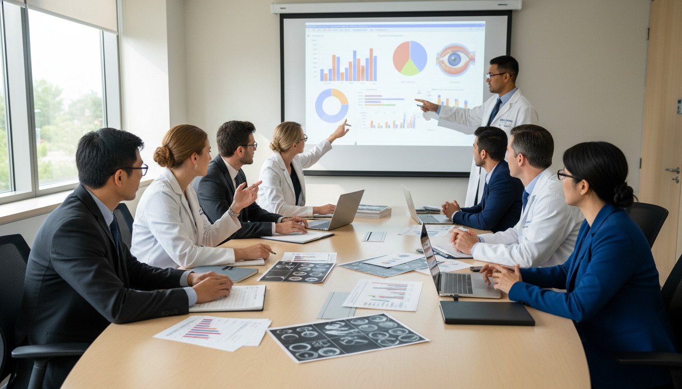 Ophthalmology research team meeting with residents and faculty Ophthalmology research team meeting with residents and faculty - ophthalmology residency for Research During Residency in Oph