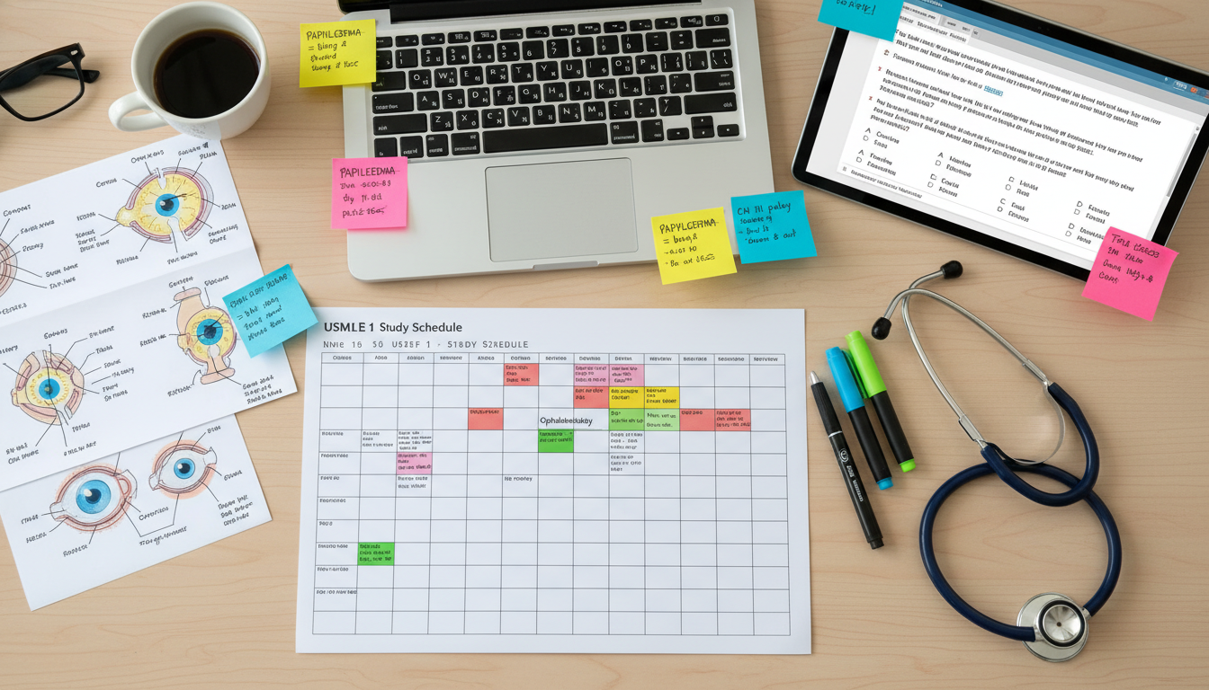 Structured study plan for USMLE Step 1 with ophthalmology emphasis - ophthalmology residency for USMLE Step 1 Preparation in