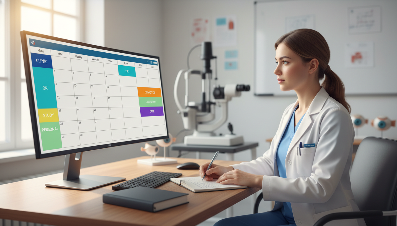 Ophthalmology resident schedule overview with clinic, OR, and call blocks Ophthalmology resident schedule overview with clinic, OR, and call blocks - ophthalmology residency for Work-Life Balance Ass