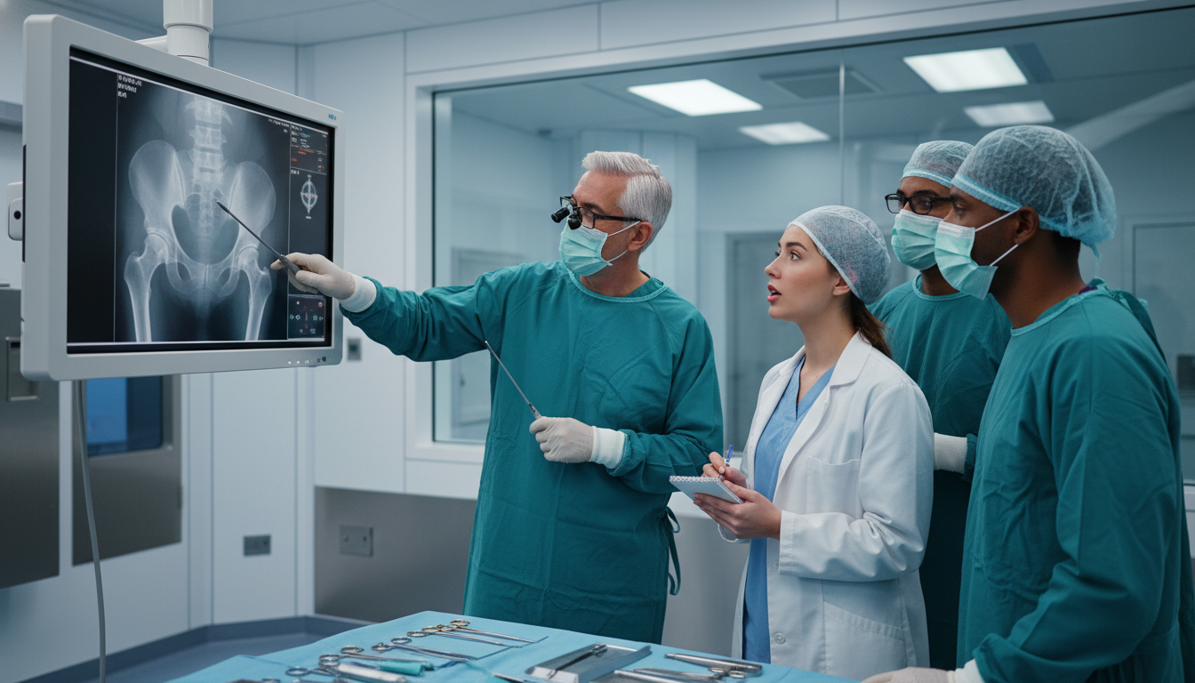 Orthopedic surgery team teaching medical student in OR Orthopedic surgery team teaching medical student in OR - orthopedic surgery residency for Away Rotation Strategy in Orthopedi