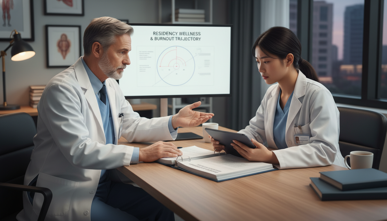 Orthopedic resident checking in with a mentor about burnout signs Orthopedic resident checking in with a mentor about burnout signs - orthopedic surgery residency for Residency Burnout Preven