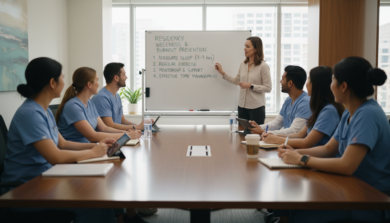 Orthopedic residents participating in a wellness workshop Orthopedic residents participating in a wellness workshop - orthopedic surgery residency for Residency Burnout Prevention in