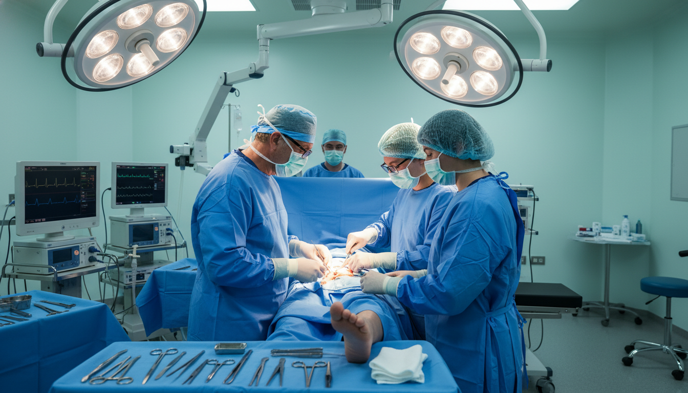 Orthopedic surgery team in operating room teaching medical student - orthopedic surgery residency for Excelling in Clinical R